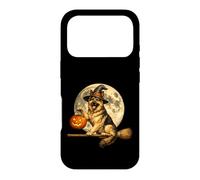 German Shepherd Witch Hat Jack O Lantern Moon Broomstick Case for iPhone 17 Pro