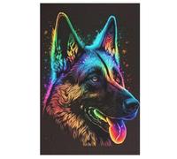 German Shepherd Wooden Jigsaw Puzzles 1000 Piece Puzzle For Adults. Challenging To Complete But Fun And Humorous Jigsaws （78×53cm）
