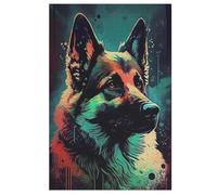 German Shepherd Wooden Jigsaw Puzzles 1000 Piece Puzzle For Adults. Challenging To Complete But Fun And Humorous Jigsaws 78×53cm
