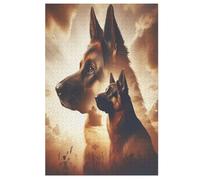 German Shepherd Wooden Jigsaw Puzzles 1000 Piece Puzzle For Adults. Challenging To Complete But Fun And Humorous Jigsaws 78×53cm