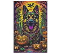 German Shepherd Wooden Jigsaw Puzzles 1000 Piece Puzzle For Adults. Challenging To Complete But Fun And Humorous Jigsaws 78×53cm