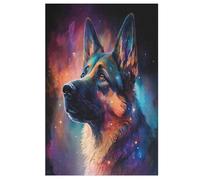 German Shepherd Wooden Jigsaw Puzzles 1000 Pieces Jigsaw Puzzle Family Activity Jigsaw Puzzles Educational Games for Adults And Kids Age 12 Years Up (78×53cm)