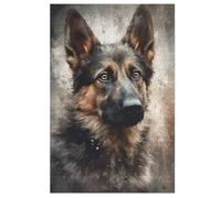 German Shepherd Wooden Jigsaw Puzzles for Adults Hard Poster Puzzle 1000 Piece Precise Interlocking Educational Game Toys 78×53cm