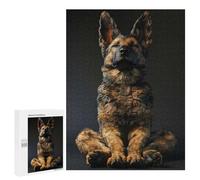German Shepherd Yoga Relax, 500 PCS Jigsaw Puzzle for Adults, New Year Puzzle Gift, for Relaxing Solo Or Group Play