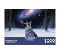 German Shepherd1000 Puzzles for Adults Challenging Beautiful Decoration Puzzle Fun Challenging Cute Pet Dog Brainteasing Adults Jigsaw Puzzle 38x26cm/1000pcs