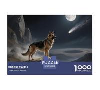 German Shepherd1000 Puzzles for Adults Jigsaw Puzzles Beautiful Decoration Puzzle Colourful, Challenging Cute Pet Dog Brainteasing Adults Jigsaw Puzzle 38x26cm/1000pcs