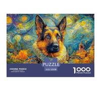 German ShepherdIntricate 1000-Piece Jigsaw Puzzles for Adults Presenting A World of Challenging Puzzle Games - These Stand As The Premier Gift Jigsaw Puzzles for Adults And Kids Age 12 Years Up 52x38