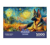 German ShepherdJigsaw Puzzles for Adults Featuring 1000 Advanced And Challenging Educational Games - These Serve As The Quintessential Gift Jigsaw Puzzles for Adults And Kids Age 12 Years Up 52x38cm/