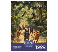German Shepherds 1000 Pieces Jigsaw Puzzles Age 12+ for Adults Animal Fun Challenging Brainteasing Perfect for Relaxation Home Decoration 52x38cm/1000pcs