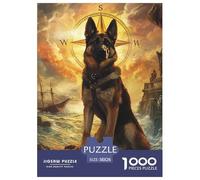 German Shepherds 1000 Pieces Jigsaw Puzzles Age 12+ for Adults Animal Fun Challenging Brainteasing Perfect for Relaxation Home Decoration 38x26cm/1000pcs