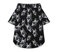 German Shepherds Dog Dog Hawaiian Shirt Stretch Collar Button Down Pet Clothes for Small Medium Puppy