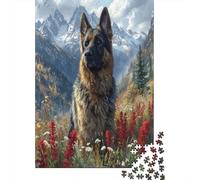 German Shepherds Jigsaw Puzzles for Adults 1000 Piece for Adults Puzzle Educational Challenging Game Gifts Home Decoration Puzzle Toys Jigsaw Puzzle 1000pcs (75x50cm)