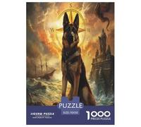German Shepherds Jigsaw Puzzles for Adults Challenging Puzzles The Impossible Challenge 1000 Piece Difficult Hard Jigsaw Puzzles for Man And Woman with Letters on Back 70x50cm/1000pcs