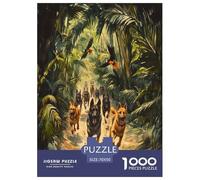 German Shepherds Jigsaw Puzzles Puzzle for Adults Kids. 1000 Pieces Whimsical Challenge Toy Educational Games Home Decoration for Adults& Kids Age 14 Years Up 70x50cm/1000pcs