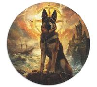 German Shepherds Jigsaw Puzzles Puzzles for Adults Kids. 1000 Piece Great Gifts Challenge Toy Educational Game Home Decoration for Educational Games Gifts 1000pcs (67.5x67.5cm)