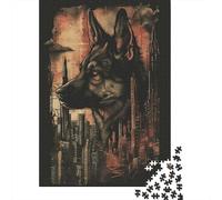 German Shepherds Jigsaw Puzzles Puzzles for Adults Kids. 1000 Pieces City Night View Impossible Challenge Toy Educational Games Home Decoration for Adults& Kids Age 14 Years Up 1000pcs (75x50cm)