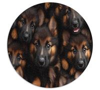 German Shepherds Jigsaw Puzzles Puzzles for Adults Kids. 1000 Pieces Whimsical Challenge Toy Educational Games Home Decoration for Adults& Kids Age 14 Years Up 1000pcs (67.5x67.5cm)