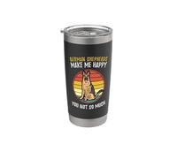 German Shepherds Make Me Happy Stainless Steel Insulated Tumbler