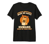 German Shepherds me Happy Humans Make My Head Hurt Premium T-Shirt