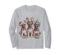 German Shepherds Santa Hat Funny Christmas Long Sleeve T-Shirt