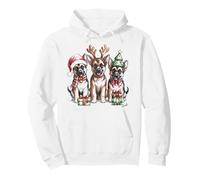 German Shepherds Santa Hat Funny Christmas Pullover Hoodie