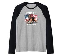 German Shepherds Service USA Patriotic Dog Raglan Baseball Tee