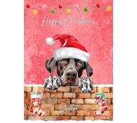 German Short Haired Pointer Dog Christmas Card for Doctor