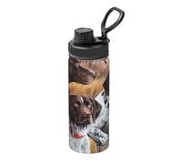 German Short-Haired Pointer Dog Fall 18 Oz Water Bottle Insulated Stainless Steel Mug Vacuum Tumbler Water Flask