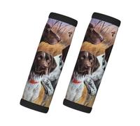 German Short-Haired Pointer Dog Fall, 2 Pcs Luggage Handle Wrap Grips, Comfort Soft Handle Covers Luggage Tag