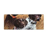 German Short-Haired Pointer Dog Fall,Mouse Pad Large Desk Pad Computer Keyboard Mouse Mat With Non Slip Rubber Base 30 x 80 cm