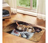 German Short-Haired Pointer Dog Fall,Waterproof Pet Feeding Mat,PU Leather Placemats for Cat Dog Water Bowl,Food Mats,30x45cm