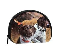 German Short-Haired Pointer Dog Fall, Women's Storage Bag Shell Makeup Bag Small Coin Purse Shell Change Pouch
