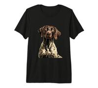 German Short Haired Pointer Dog Illustration Premium T-Shirt