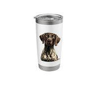 German Short Haired Pointer Dog Illustration Stainless Steel Insulated Tumbler