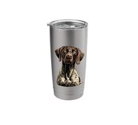 German Short Haired Pointer Dog Illustration Stainless Steel Insulated Tumbler