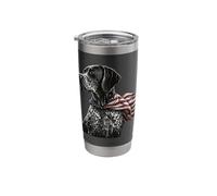 German Shorthair Pointer 4th July Funny GSP Mom Dad Stainless Steel Insulated Tumbler