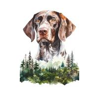 German Shorthair Pointer GSP 6x9 College Rule Lined Notebook 120 Page: 6 x 9 College Ruled Notebook 120 Pages