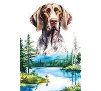 German Shorthair Pointer GSP Bird Dog Notebook: 6 x 9 College Ruled Paper 120 Pages