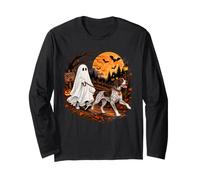 German Shorthaired Dog Ghost Spooky Halloween Costume Long Sleeve T-Shirt