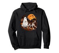 German Shorthaired Dog Ghost Spooky Halloween Costume Pullover Hoodie