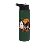 German Shorthaired Dog Ghost Spooky Halloween Costume Stainless Steel Insulated Water Bottle