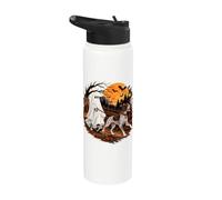 German Shorthaired Dog Ghost Spooky Halloween Costume Stainless Steel Insulated Water Bottle