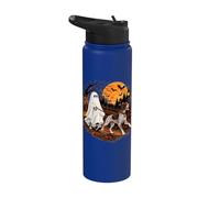German Shorthaired Dog Ghost Spooky Halloween Costume Stainless Steel Insulated Water Bottle