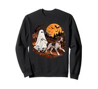German Shorthaired Dog Ghost Spooky Halloween Costume Sweatshirt