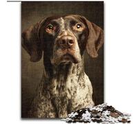German Shorthaired Pointer 1000 Piece Jigsaw Puzzles for Teenagers, for And 14 Years And over Brainteaser Family Games Christmas Birthday Gifts (26x38cm)