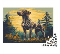 German Shorthaired Pointer 1000 Pieces for Adults 1000 Piece Puzzle Dog Educational Games Home Decoration Multi Colour Impossible Puzzle Brain Teaser Puzzle 1000pcs (75x50cm)