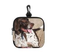 German Shorthaired Pointer Dog, Square Zipper Storage Bag, Neoprene Coin Purse, Small Wallets, Change Pouch, Change Purse