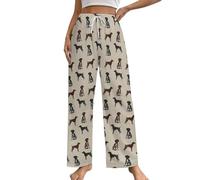 German Shorthaired Pointer Dogs Women's Pajama Lounge Pants Sleep Bottoms with Pockets Pj Sleepwear L