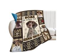 German Shorthaired Pointer Blanket German Shorthaired Pointer Gifts and Decor Cute Dog Throw Blanket Dog Blanket for Girls Women Kids Adults Soft Warm Cozy Fleece Blanket for Couch Sofa Bed 50"x40"