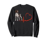 German Shorthaired Pointer Heartbeat EKG Dog Owner Lifeline Sweatshirt